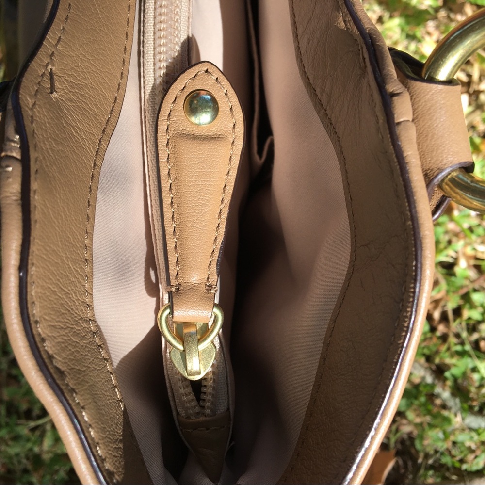 Coach Campbell Leather Camel Satchel - Picture 8 of 16